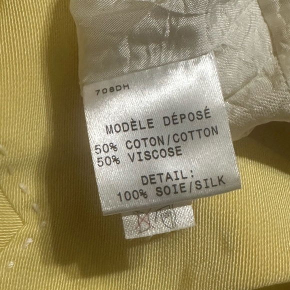 Paule Ka Square Nevkline Yellow Sleeveless Shift Dress US 6 FR38 - Picture 5 of 5